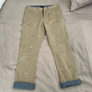 10.Deep Men’s Embroidered Khaki Pants